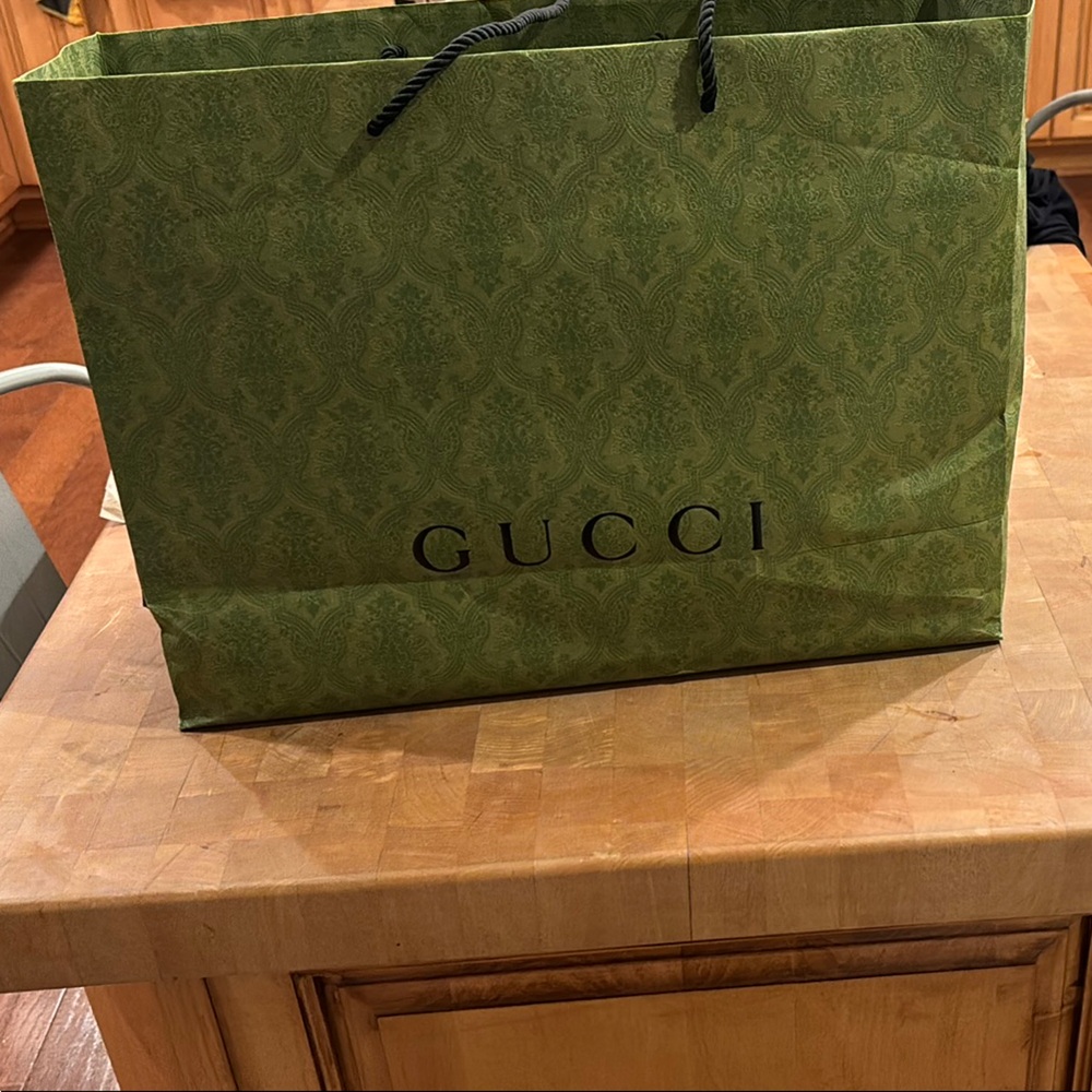 Gucci Green empty Shopping Bag
